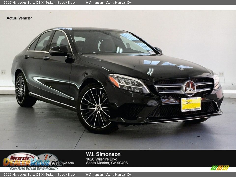 2019 Mercedes-Benz C 300 Sedan Black / Black Photo #1