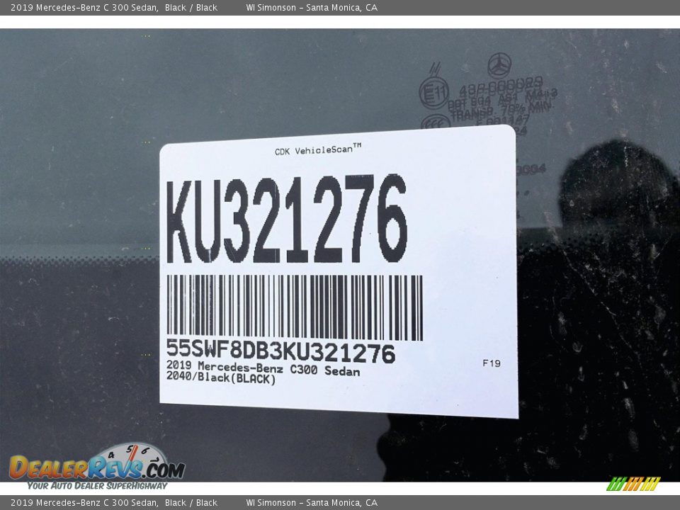 2019 Mercedes-Benz C 300 Sedan Black / Black Photo #11