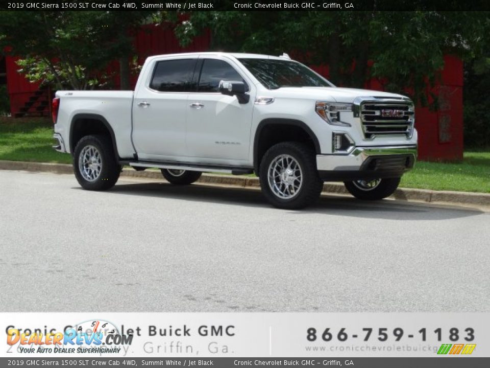 2019 GMC Sierra 1500 SLT Crew Cab 4WD Summit White / Jet Black Photo #1