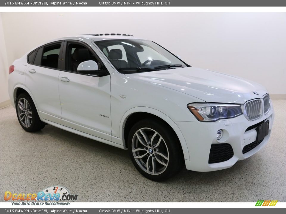 2016 BMW X4 xDrive28i Alpine White / Mocha Photo #1