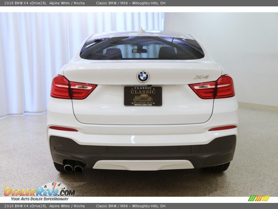 2016 BMW X4 xDrive28i Alpine White / Mocha Photo #21