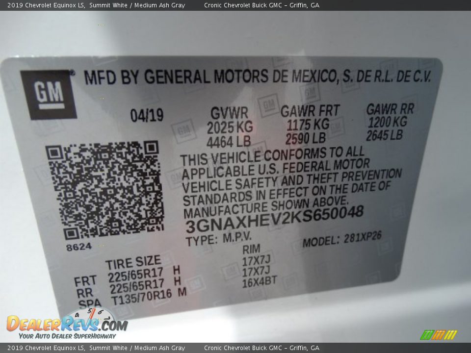 2019 Chevrolet Equinox LS Summit White / Medium Ash Gray Photo #31