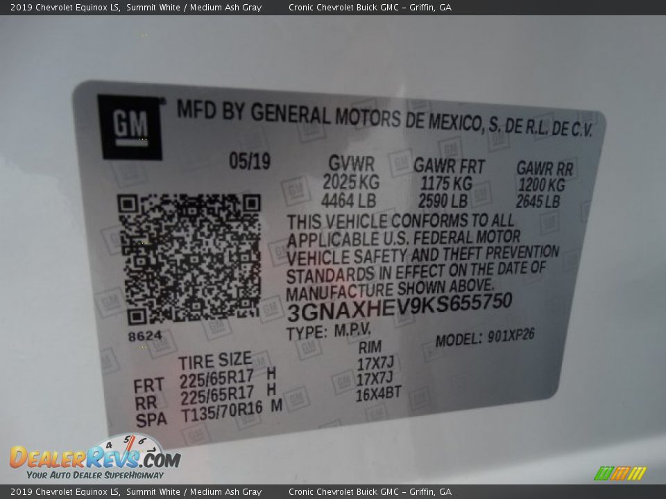 2019 Chevrolet Equinox LS Summit White / Medium Ash Gray Photo #31