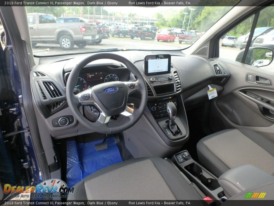Ebony Interior - 2019 Ford Transit Connect XL Passenger Wagon Photo #14
