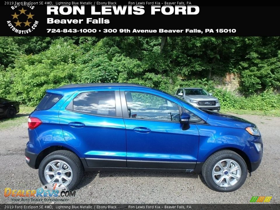 2019 Ford EcoSport SE 4WD Lightning Blue Metallic / Ebony Black Photo #1