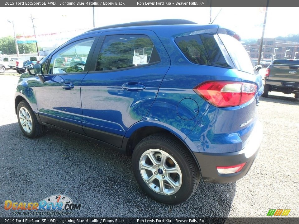 2019 Ford EcoSport SE 4WD Lightning Blue Metallic / Ebony Black Photo #5