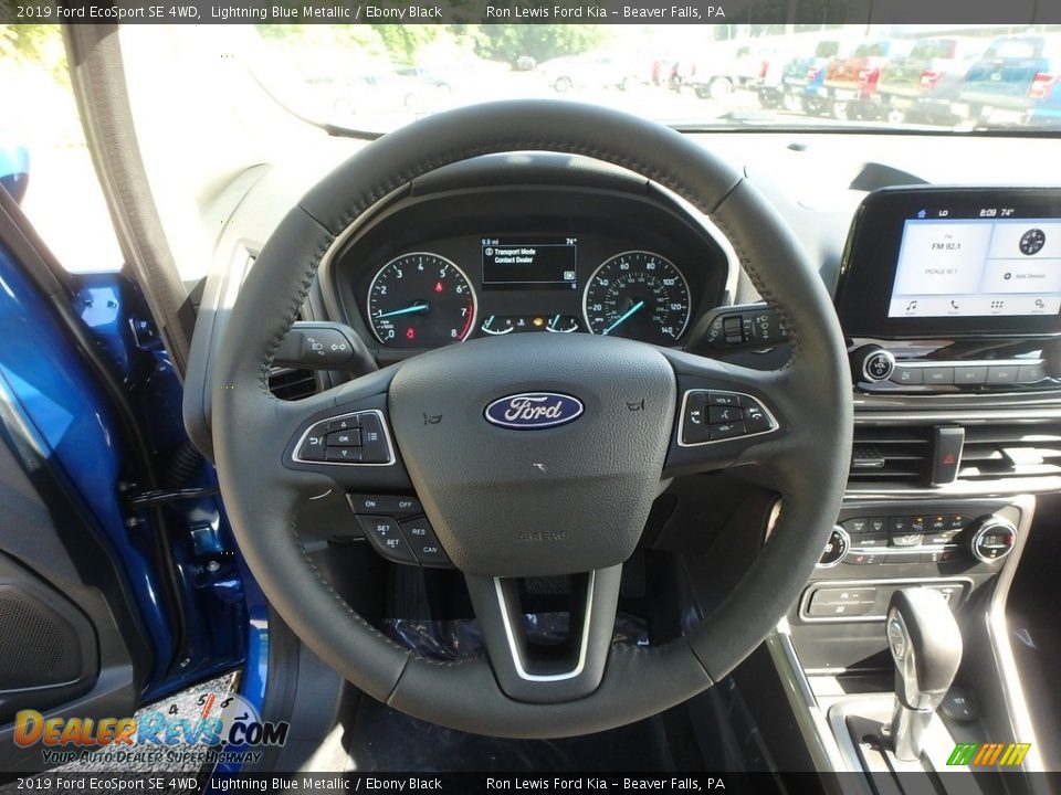 2019 Ford EcoSport SE 4WD Lightning Blue Metallic / Ebony Black Photo #17