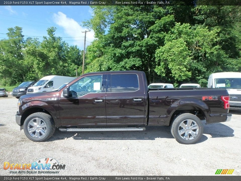 2019 Ford F150 XLT Sport SuperCrew 4x4 Magma Red / Earth Gray Photo #5