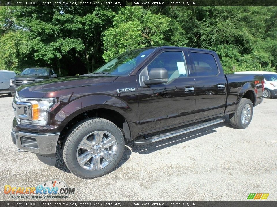 2019 Ford F150 XLT Sport SuperCrew 4x4 Magma Red / Earth Gray Photo #6