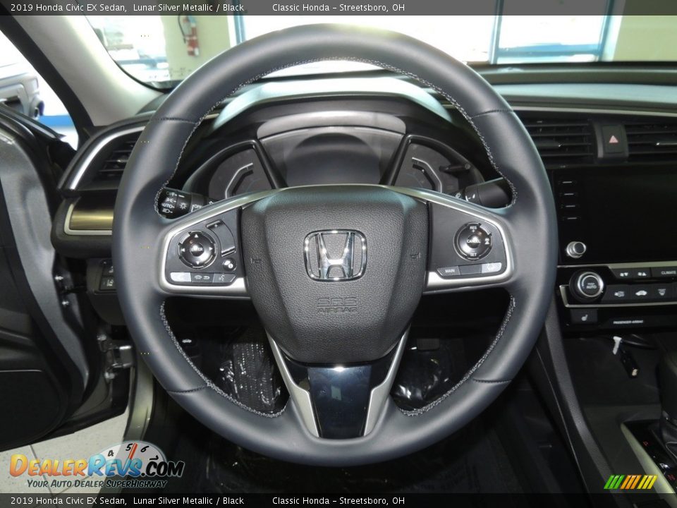 2019 Honda Civic EX Sedan Lunar Silver Metallic / Black Photo #14