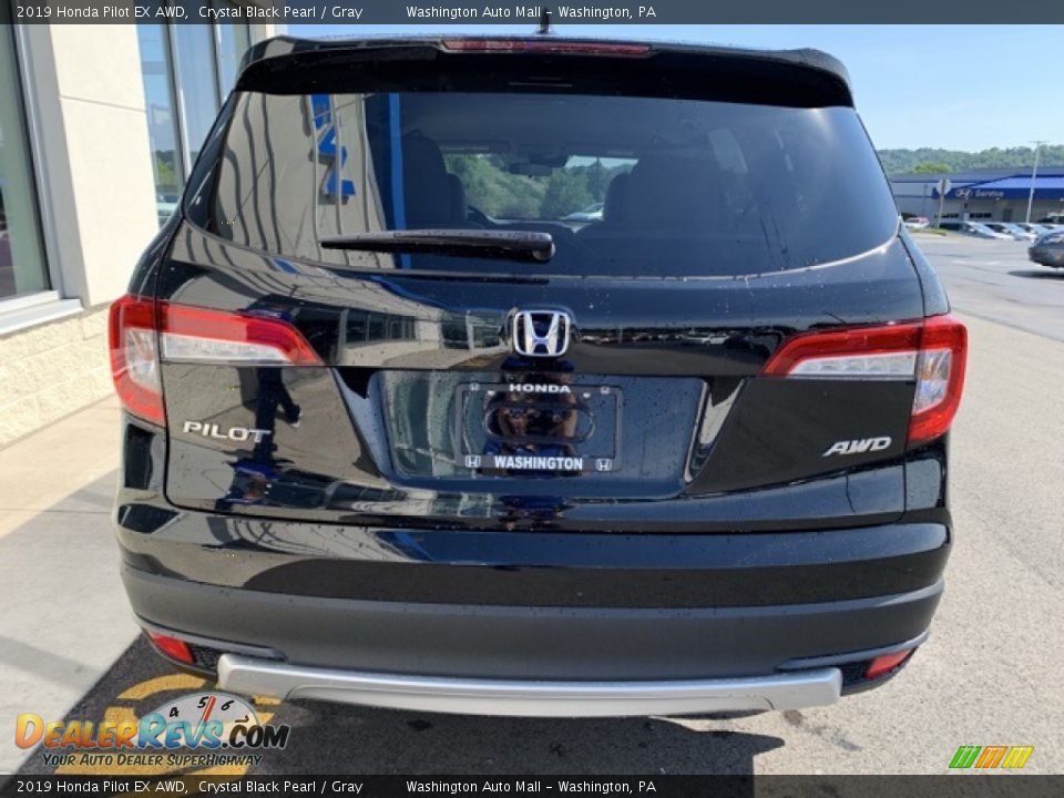 2019 Honda Pilot EX AWD Crystal Black Pearl / Gray Photo #6