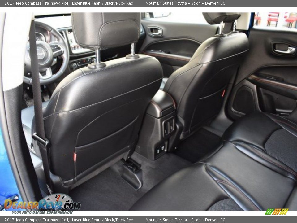 2017 Jeep Compass Trailhawk 4x4 Laser Blue Pearl / Black/Ruby Red Photo #20