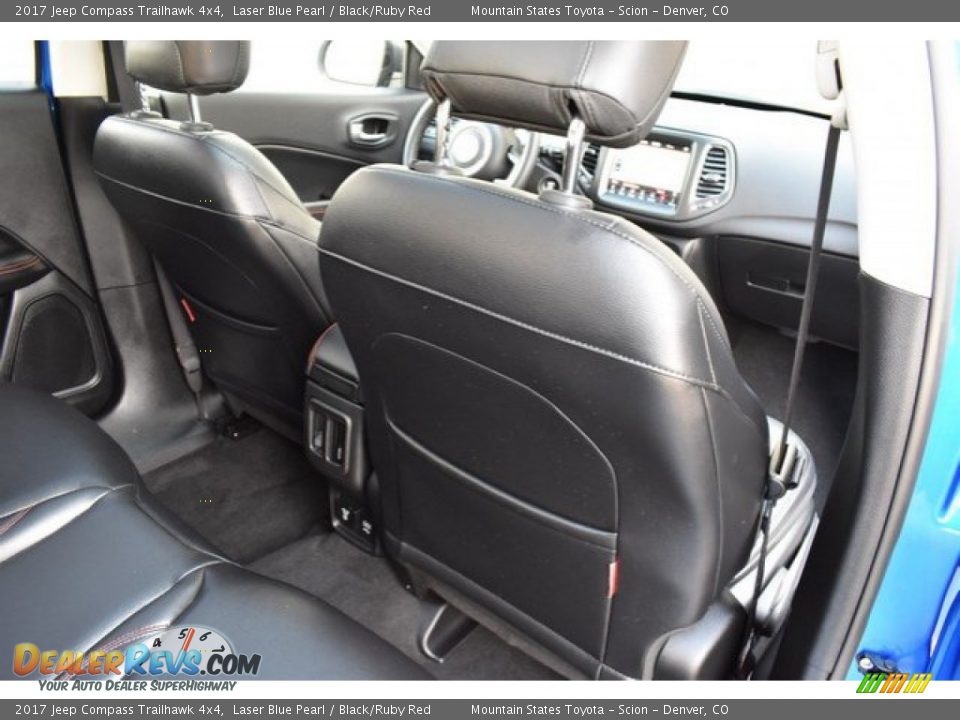 2017 Jeep Compass Trailhawk 4x4 Laser Blue Pearl / Black/Ruby Red Photo #21