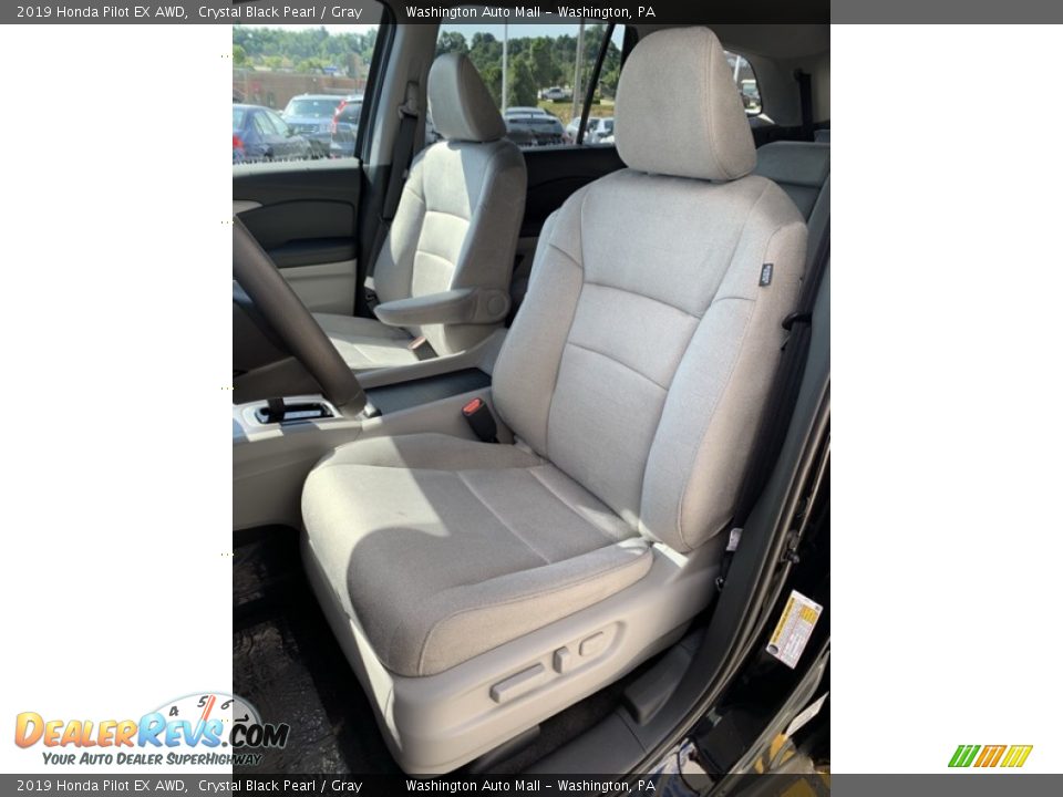2019 Honda Pilot EX AWD Crystal Black Pearl / Gray Photo #14