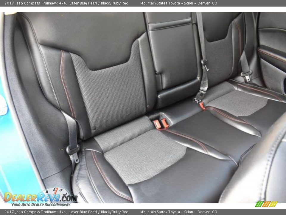 2017 Jeep Compass Trailhawk 4x4 Laser Blue Pearl / Black/Ruby Red Photo #23