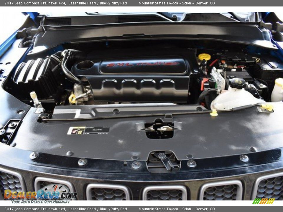 2017 Jeep Compass Trailhawk 4x4 Laser Blue Pearl / Black/Ruby Red Photo #28