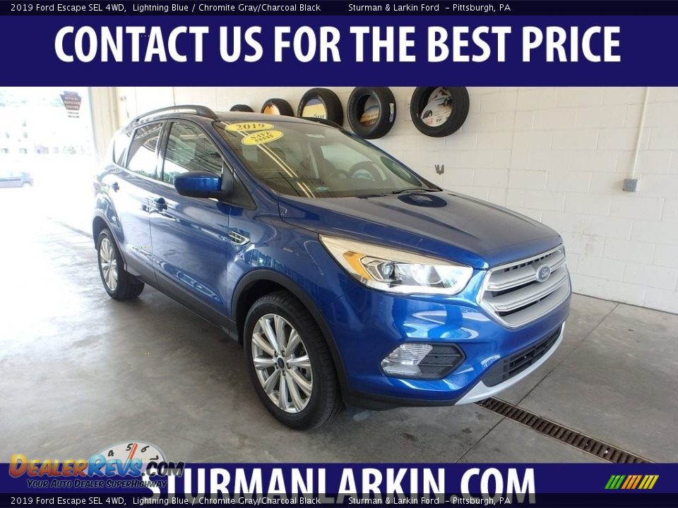 2019 Ford Escape SEL 4WD Lightning Blue / Chromite Gray/Charcoal Black Photo #1