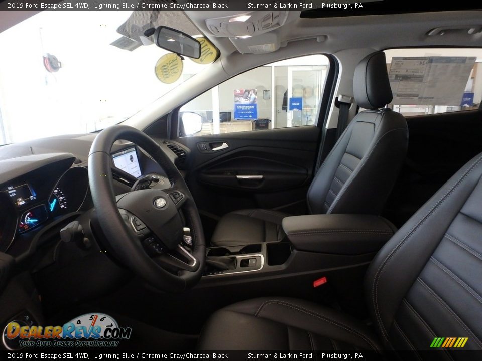 2019 Ford Escape SEL 4WD Lightning Blue / Chromite Gray/Charcoal Black Photo #7