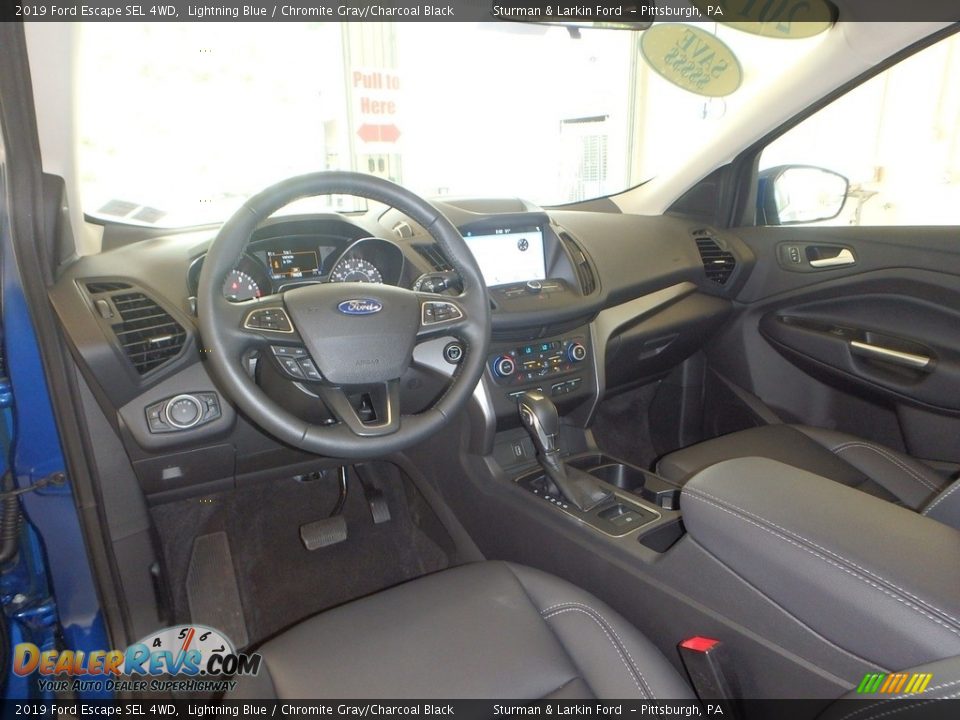 2019 Ford Escape SEL 4WD Lightning Blue / Chromite Gray/Charcoal Black Photo #9