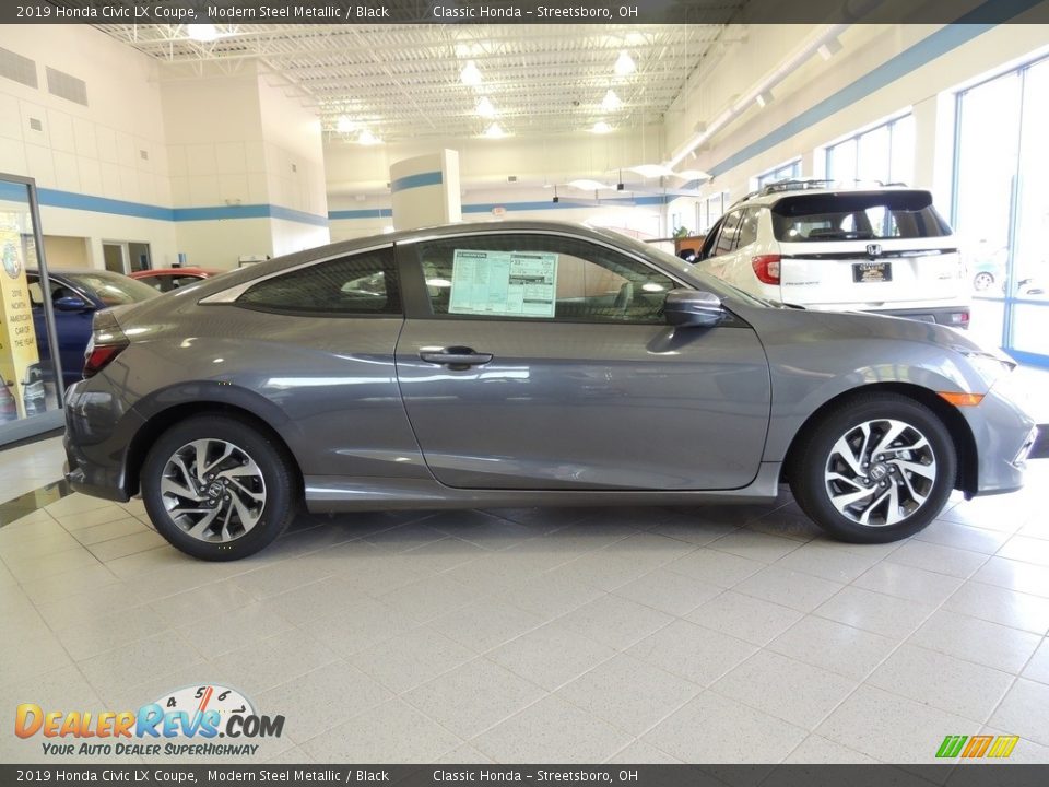 2019 Honda Civic LX Coupe Modern Steel Metallic / Black Photo #4