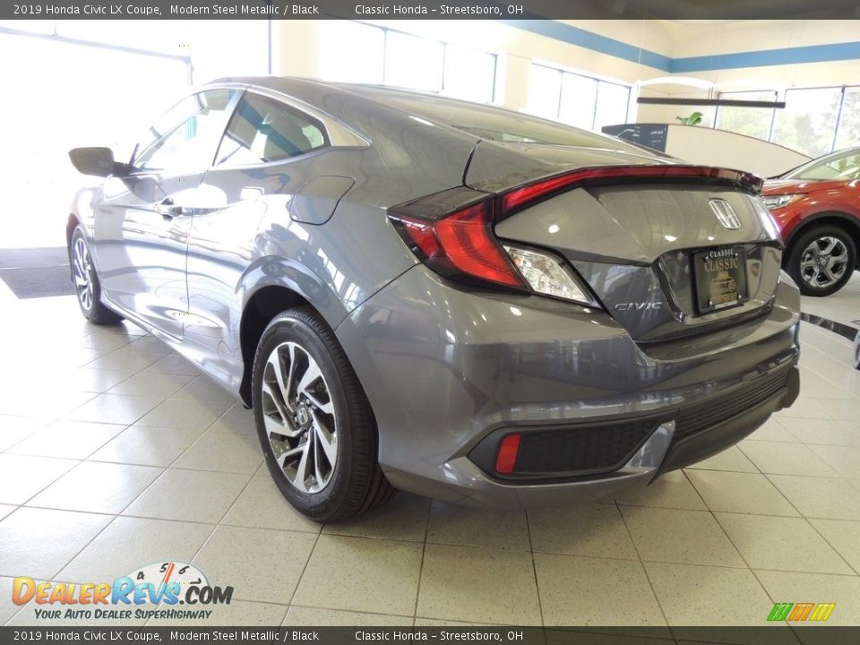 2019 Honda Civic LX Coupe Modern Steel Metallic / Black Photo #7