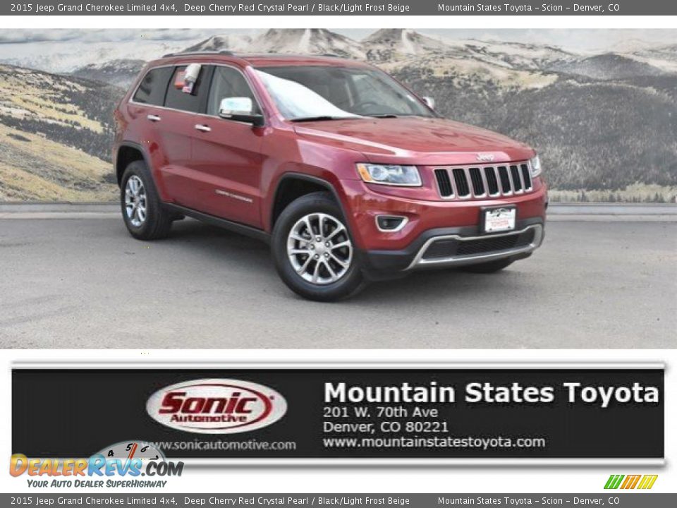 2015 Jeep Grand Cherokee Limited 4x4 Deep Cherry Red Crystal Pearl / Black/Light Frost Beige Photo #1