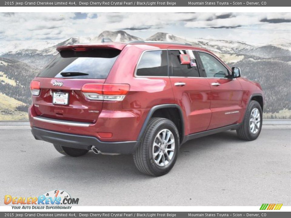 2015 Jeep Grand Cherokee Limited 4x4 Deep Cherry Red Crystal Pearl / Black/Light Frost Beige Photo #3