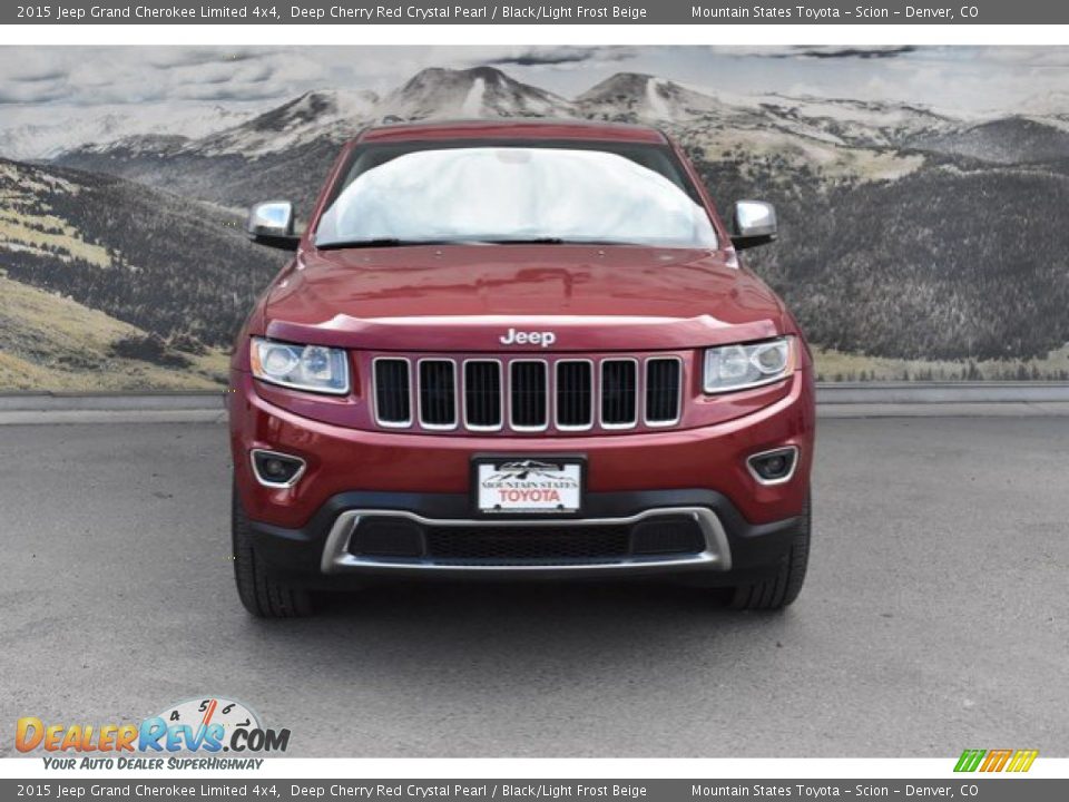 2015 Jeep Grand Cherokee Limited 4x4 Deep Cherry Red Crystal Pearl / Black/Light Frost Beige Photo #4