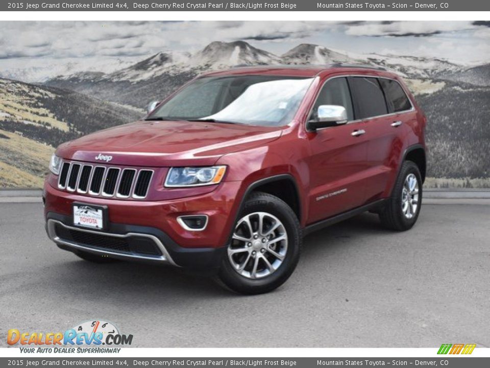 2015 Jeep Grand Cherokee Limited 4x4 Deep Cherry Red Crystal Pearl / Black/Light Frost Beige Photo #5