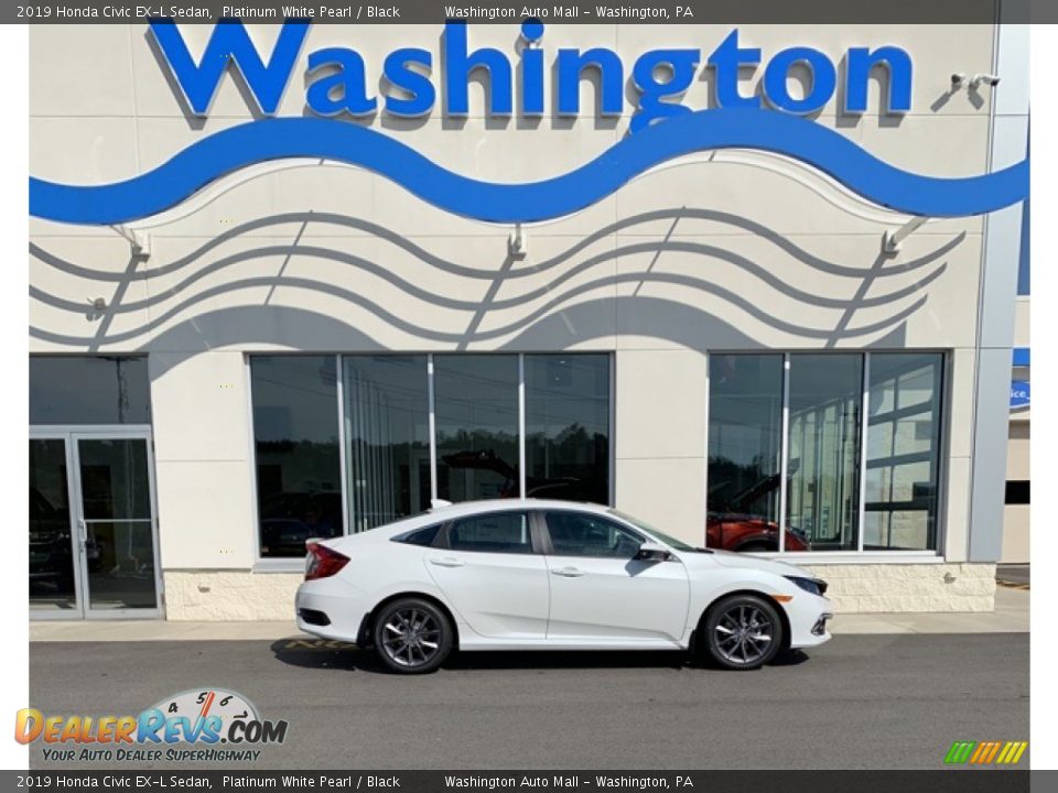 2019 Honda Civic EX-L Sedan Platinum White Pearl / Black Photo #1