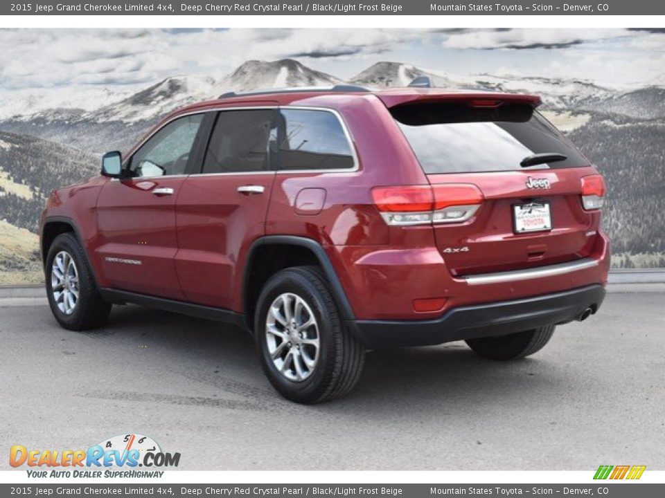 2015 Jeep Grand Cherokee Limited 4x4 Deep Cherry Red Crystal Pearl / Black/Light Frost Beige Photo #7