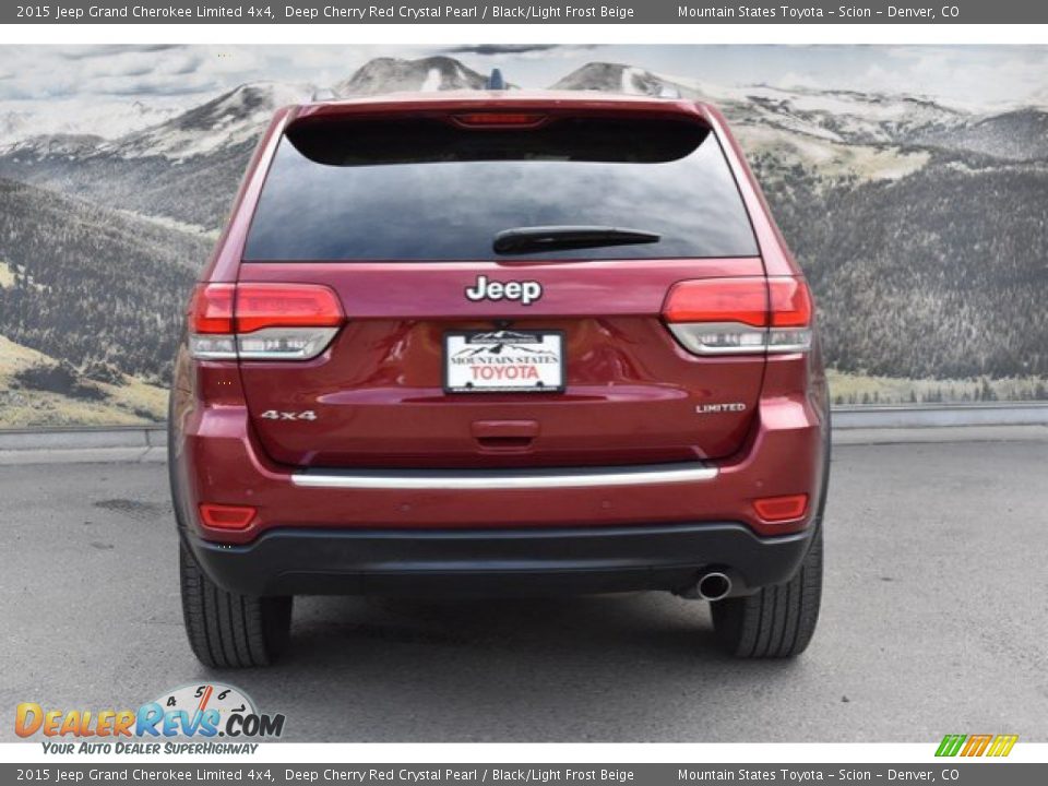 2015 Jeep Grand Cherokee Limited 4x4 Deep Cherry Red Crystal Pearl / Black/Light Frost Beige Photo #8