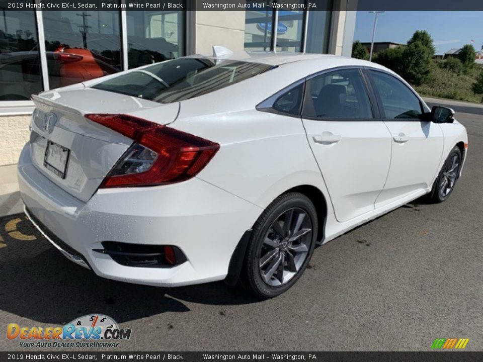 2019 Honda Civic EX-L Sedan Platinum White Pearl / Black Photo #7