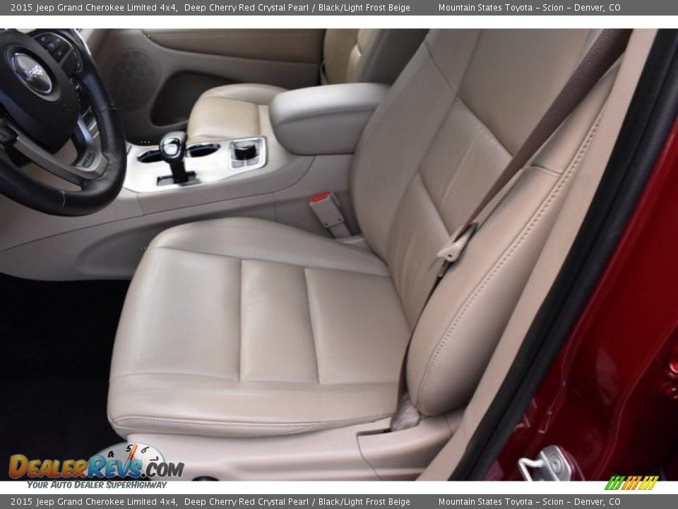 2015 Jeep Grand Cherokee Limited 4x4 Deep Cherry Red Crystal Pearl / Black/Light Frost Beige Photo #11