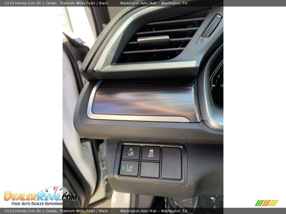 2019 Honda Civic EX-L Sedan Platinum White Pearl / Black Photo #12