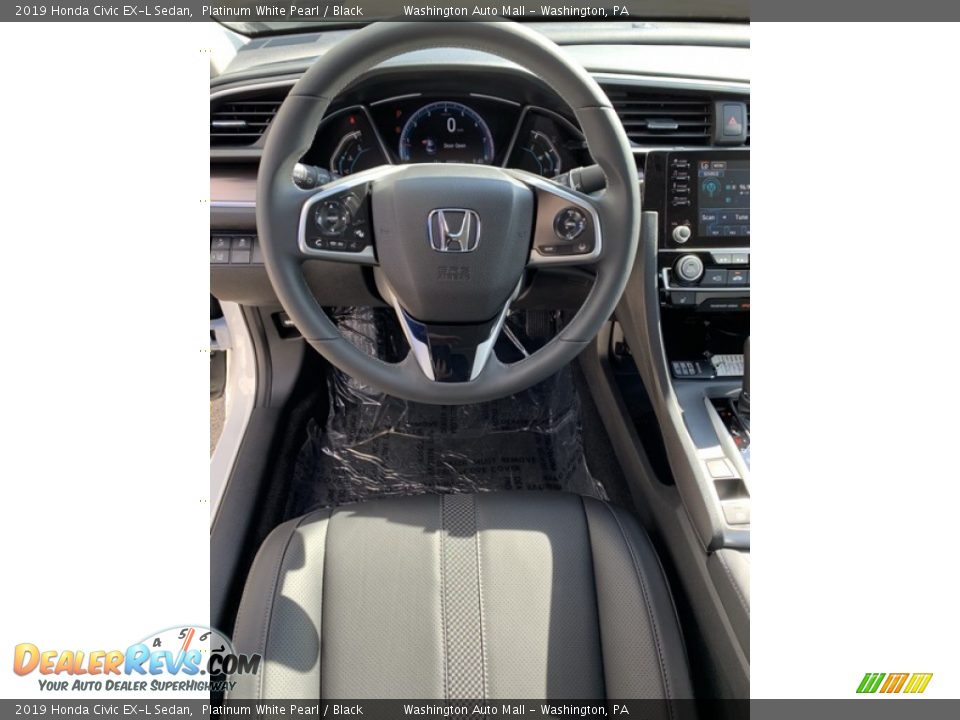 2019 Honda Civic EX-L Sedan Platinum White Pearl / Black Photo #13