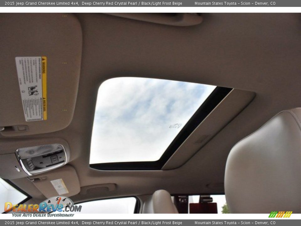 2015 Jeep Grand Cherokee Limited 4x4 Deep Cherry Red Crystal Pearl / Black/Light Frost Beige Photo #14