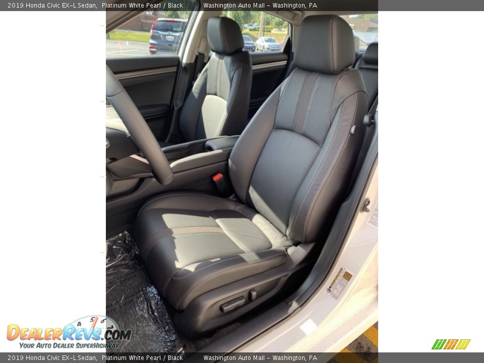 2019 Honda Civic EX-L Sedan Platinum White Pearl / Black Photo #14