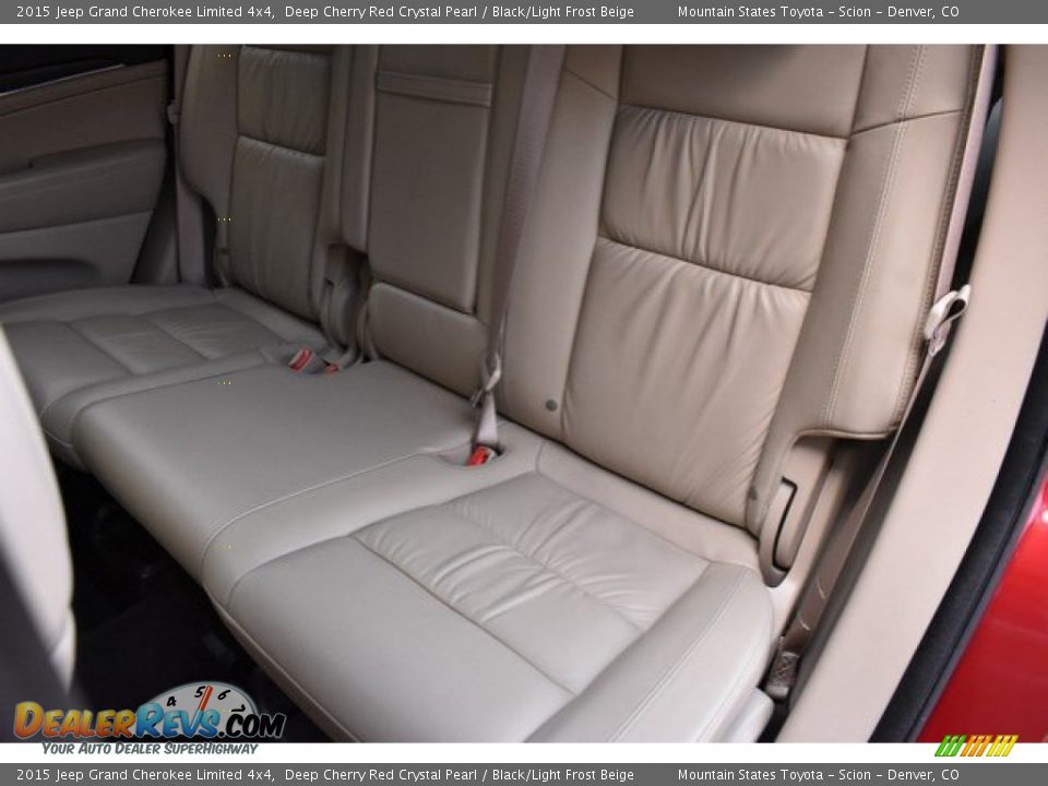 2015 Jeep Grand Cherokee Limited 4x4 Deep Cherry Red Crystal Pearl / Black/Light Frost Beige Photo #22