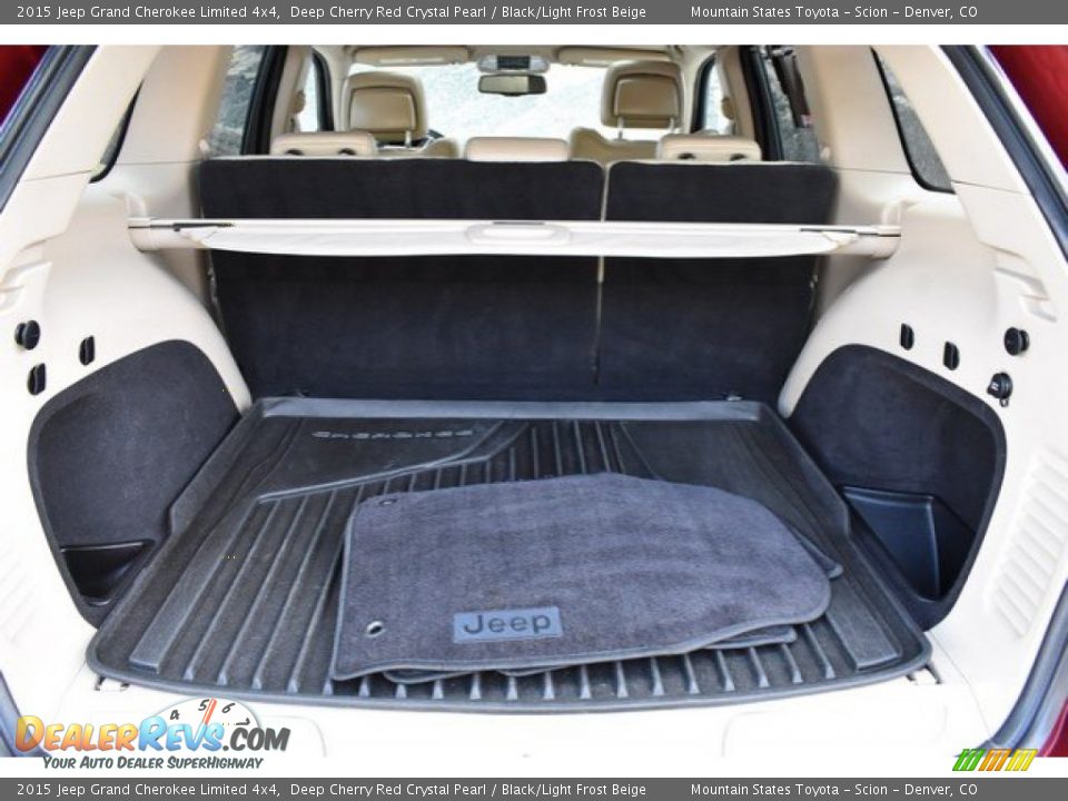 2015 Jeep Grand Cherokee Limited 4x4 Deep Cherry Red Crystal Pearl / Black/Light Frost Beige Photo #27