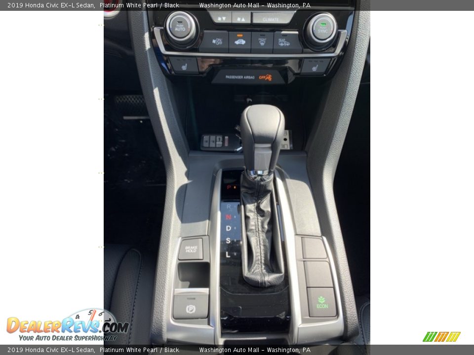 2019 Honda Civic EX-L Sedan Platinum White Pearl / Black Photo #33