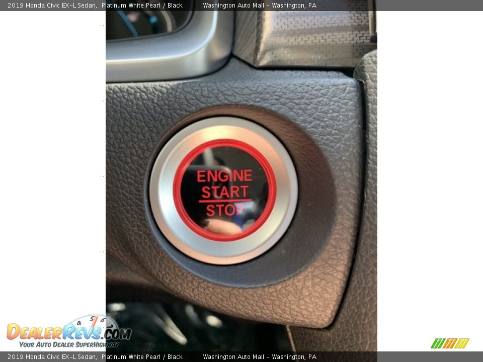 2019 Honda Civic EX-L Sedan Platinum White Pearl / Black Photo #35