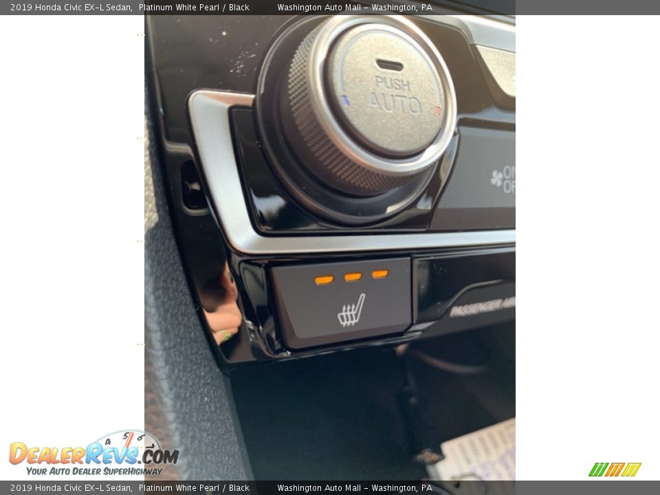 2019 Honda Civic EX-L Sedan Platinum White Pearl / Black Photo #36