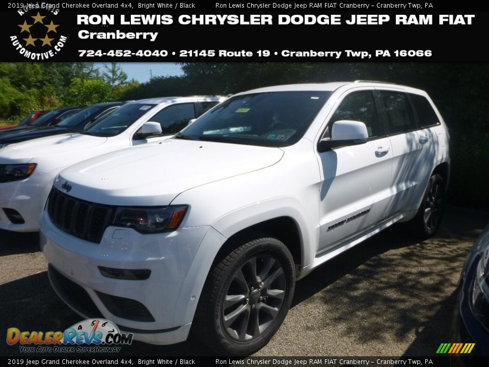 2019 Jeep Grand Cherokee Overland 4x4 Bright White / Black Photo #1
