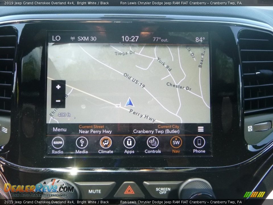 2019 Jeep Grand Cherokee Overland 4x4 Bright White / Black Photo #16