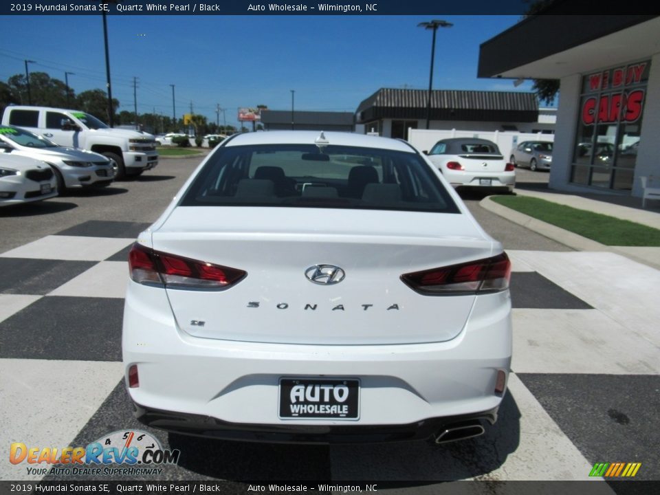 2019 Hyundai Sonata SE Quartz White Pearl / Black Photo #4