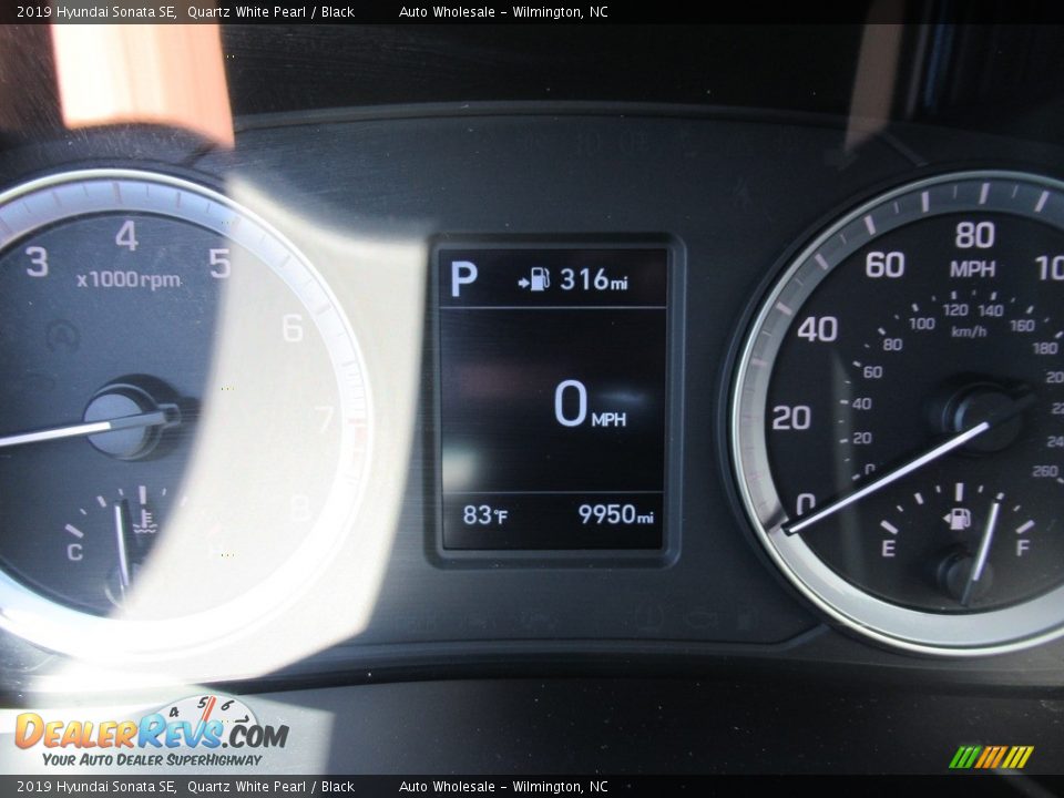 2019 Hyundai Sonata SE Quartz White Pearl / Black Photo #15