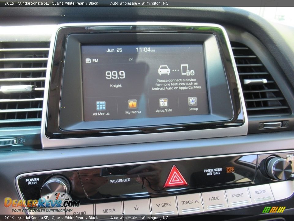 2019 Hyundai Sonata SE Quartz White Pearl / Black Photo #16