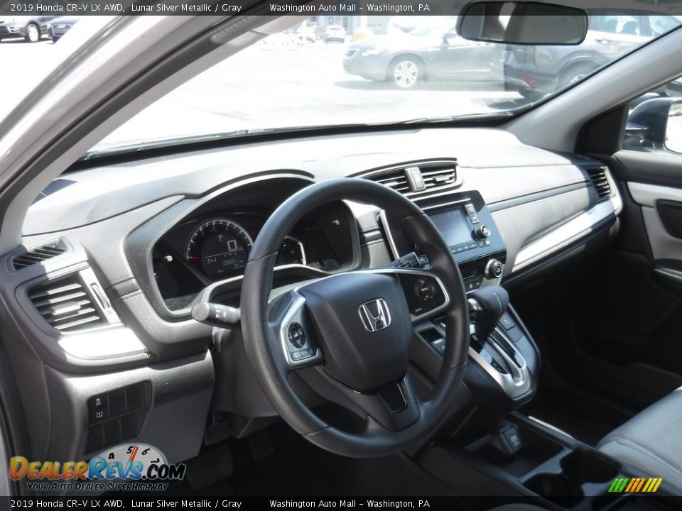 2019 Honda CR-V LX AWD Lunar Silver Metallic / Gray Photo #10