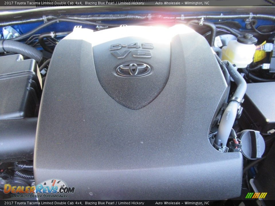 2017 Toyota Tacoma Limited Double Cab 4x4 Blazing Blue Pearl / Limited Hickory Photo #6